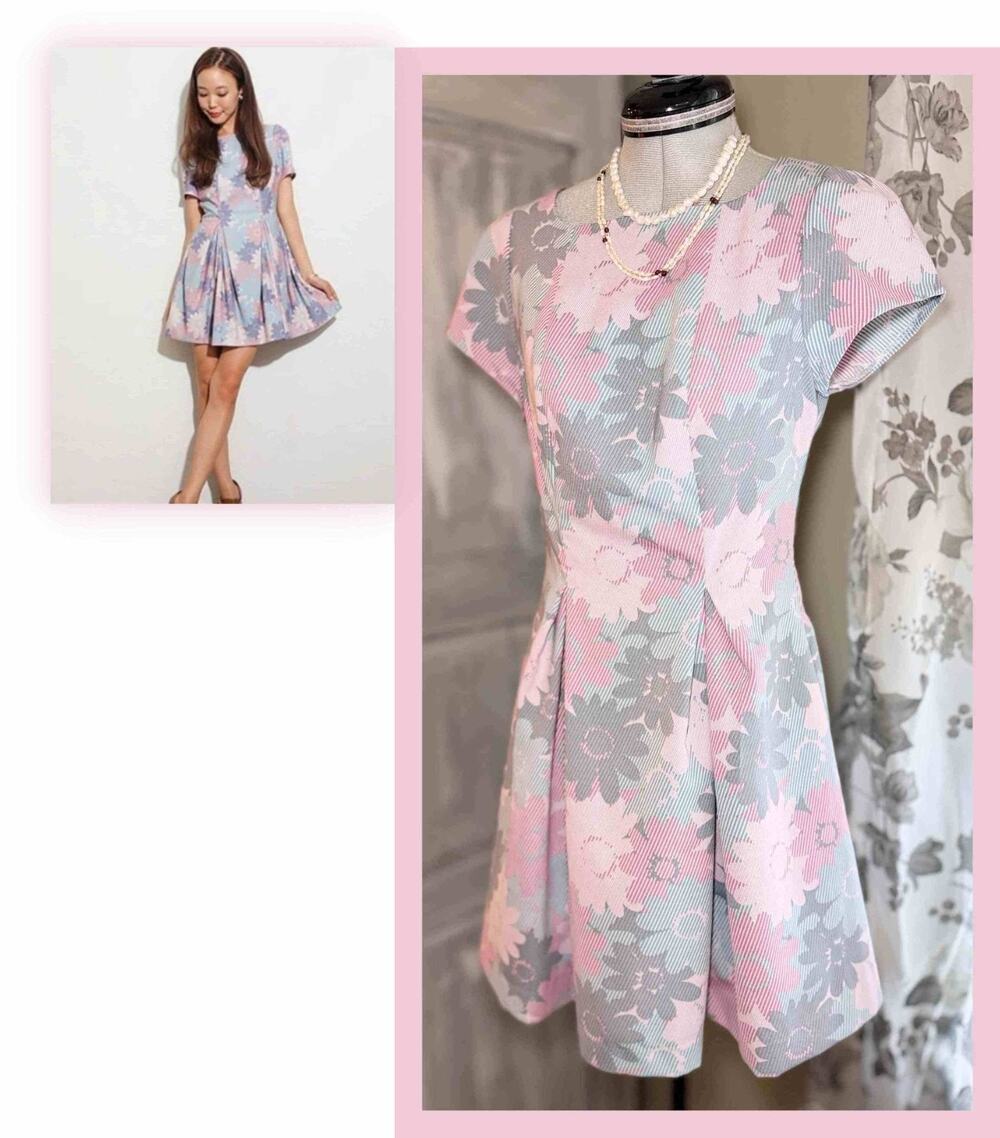 Dazzlin American Sweet Casual Floral Print A-Line Dress Jfashion Himekaji Gyaru